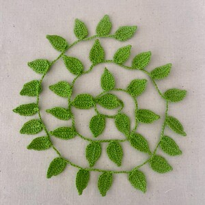 Crochet Vine Leaf Pattern, 3 Sizes, Boho Nature Decor (PDF Download) image 7