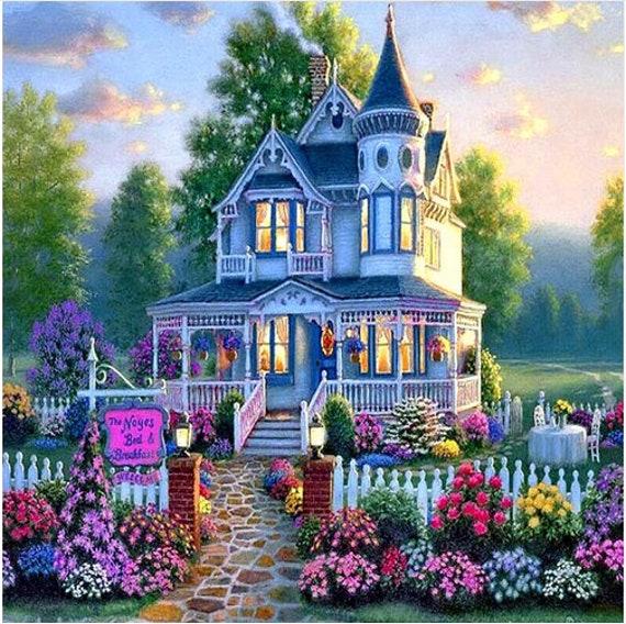 Full Drill DIY 5D Diamond Painting Scenery Flower Cross Stitch Embroidery Decor