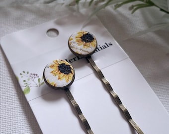 Haarspeldjes, leren haarspeldjes, decoratieve haarspeldjes, haaraccessoires voor vrouwen, bronzen haarspeldjes