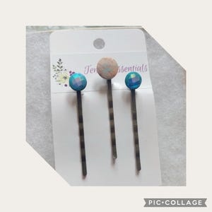 Bobby Pin Set, Leather Bobby Pins, Decorative Bobby Pins, Hair Accessories for Women, Bridesmaid accessories