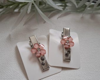 Blumen-Haarspangen, Pfirsich-Haarspangen, Kleinkind-Blumen-Haarspangen, süße Haarspangen, 2er-Set, rutschfeste Griffclips