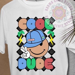 Cooler Dude PNG - Jungen Shirt Design - Jungen T-Shirt Sublimation - Kinder Sublimation - Junge Png - Kleinkind Junge Png - Retro Junge Png - Retro Kinder Png