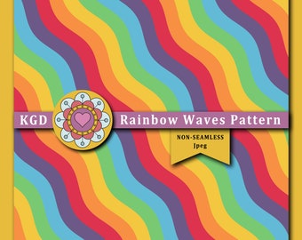 Retro Waves Digital Paper - Retro Designs - Background Patterns - Surface Pattern - Boho Patterns - Funky Patterns - Mid-Century Pattern