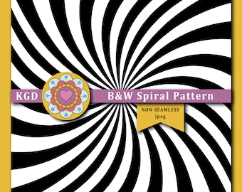 Retro Spiral Digital Paper - Retro Designs - Background Patterns - Surface Pattern - Boho Patterns - Funky Patterns - Mid-Century Pattern