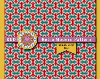Retro Digital Paper - Retro Designs - Background Patterns - Surface Pattern - Boho Patterns - Funky Patterns - Mid-Century Pattern