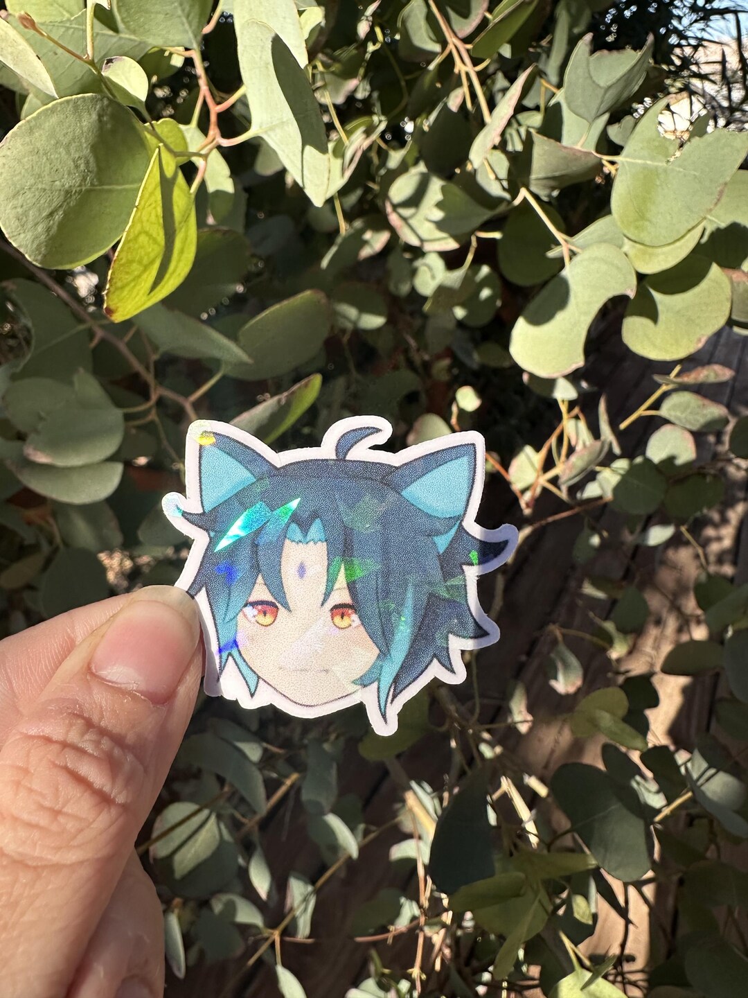 Gaoxiaode Sticker Genshin Impact Xiao Holographic Sticker - Etsy