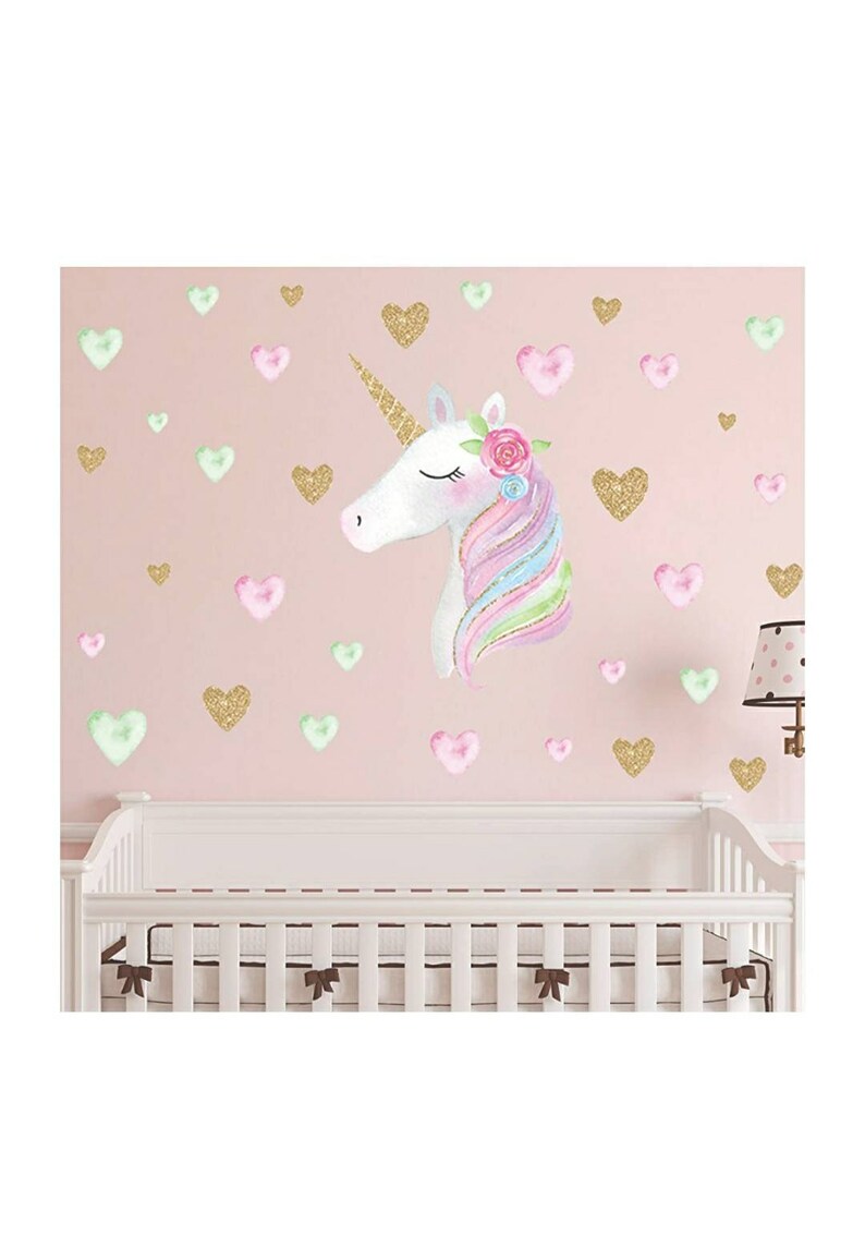 2 Large Unicorn Wall Decals Home Decor Bedroom Nursery Etsy