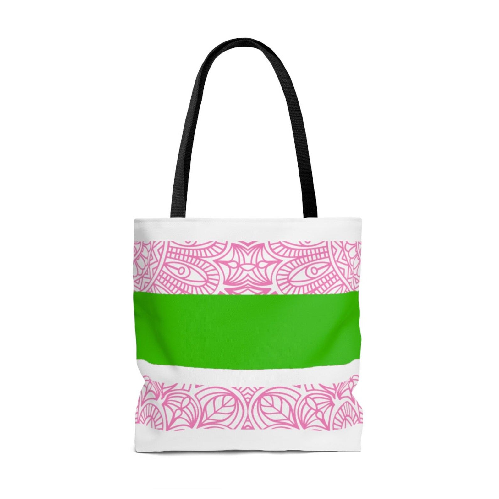 Aka Tote Bag Pink And Green Tote Bag Custom 1908 Aka Bag | Etsy