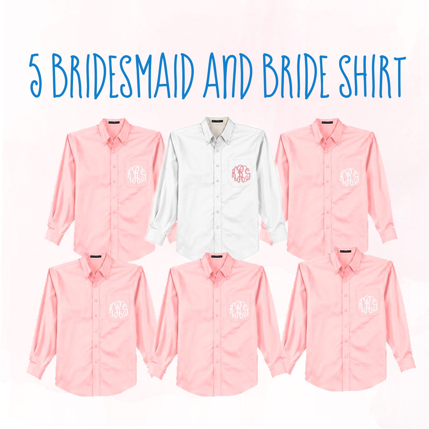 Wedding Shirts for Bridesmaids Bridal Party Gift| Wedding Day Shirts Bridesmaid Monogrammed Shirts Getting Ready Shirts Oxford Shirt