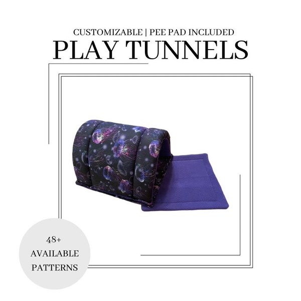 Custom Guinea Pig Play Tunnel | Personalized Gift for Pet Owners | Cozy Fleece & Foam Hideout for Small Pets