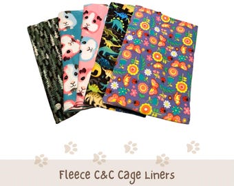 Fleece Guinea Pig C&C Cage Liners | Washable Absorbent Pet Bedding