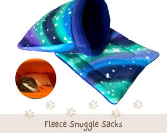 Fleece Guinea Pig Snuggle Sack Pouch | Small Pet Beds & Hideouts for Rats, Hedgehogs, Chinchillas
