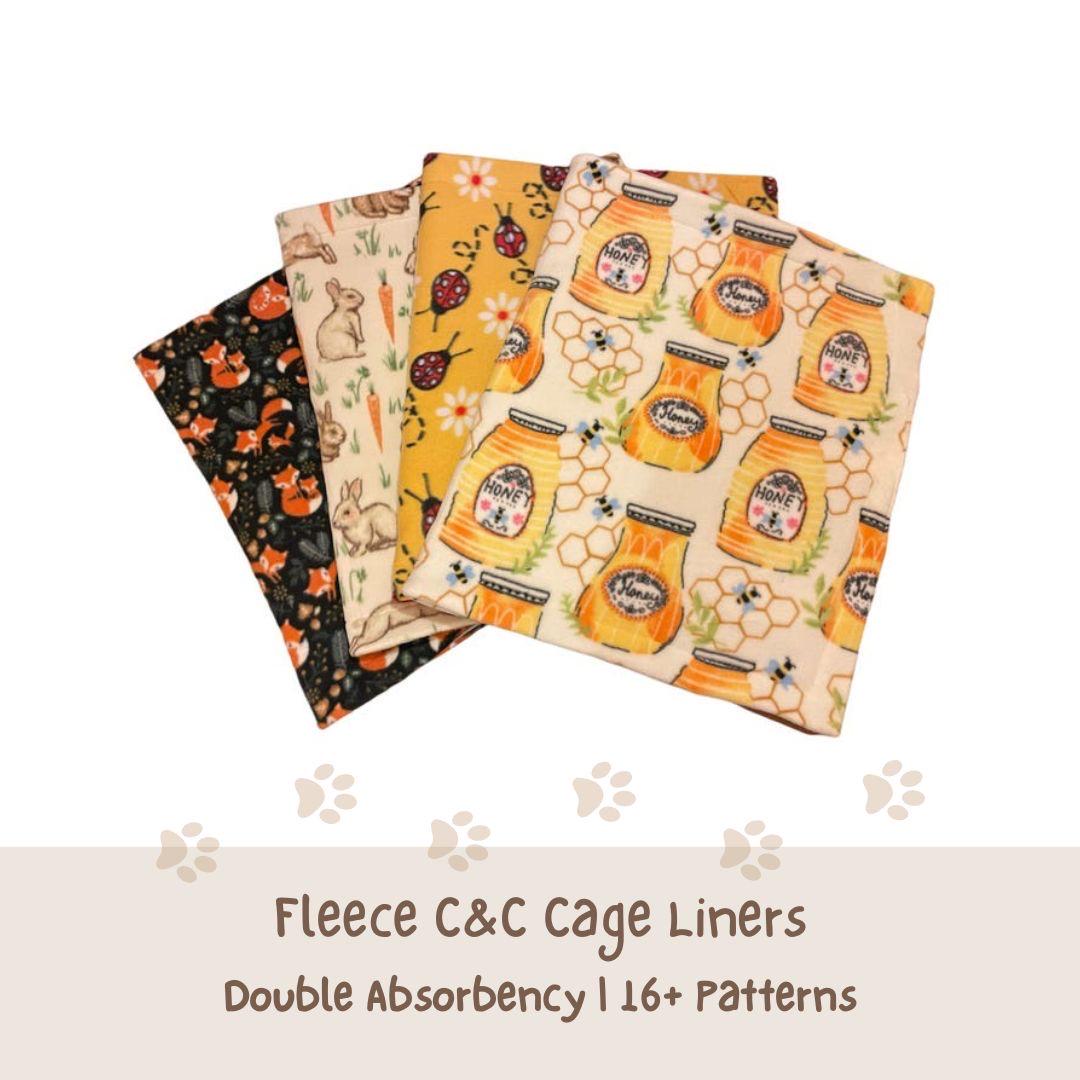 Fleece C&C Cage Liners | Washable Blankets for Guinea Pigs, Rats, Rabbits | 2x3 2x4 2x5 Midwest