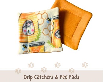 Guinea Pig Fleece Pee Pads & Drip Catchers | Washable Small Pet Bedding