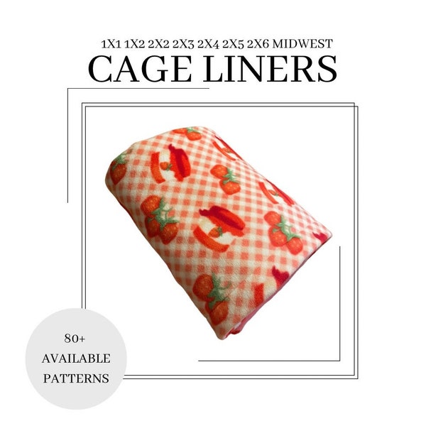 Custom Fleece C&C Cage Liners for Guinea Pigs, Chinchillas, Rabbits, Hedgehogs | Pee Pads 2x3 2x4 2x5 2x6 Midwest