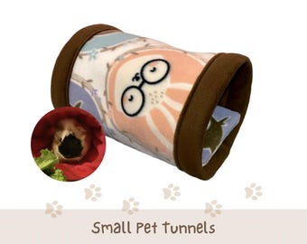 Fleece Guinea Pig Tunnel | Small Animal Beds and Hideouts for Rats, Ferrets