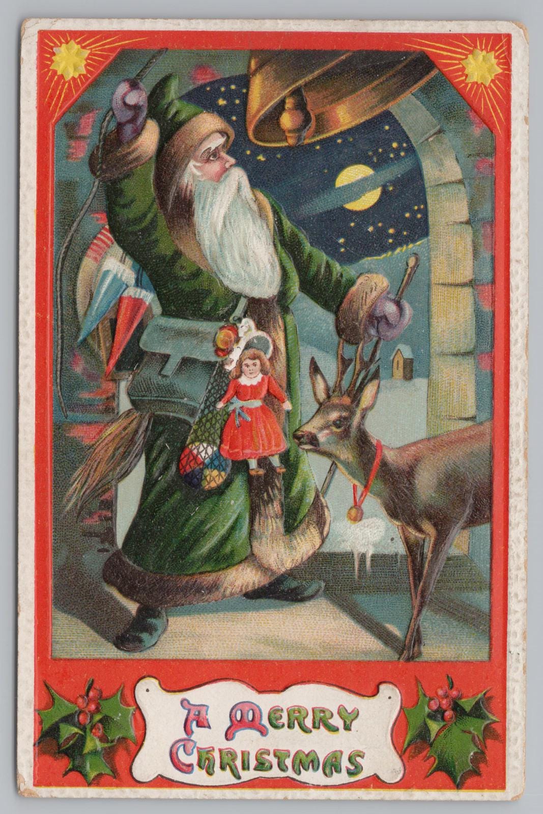 Green Robe Santa - Etsy