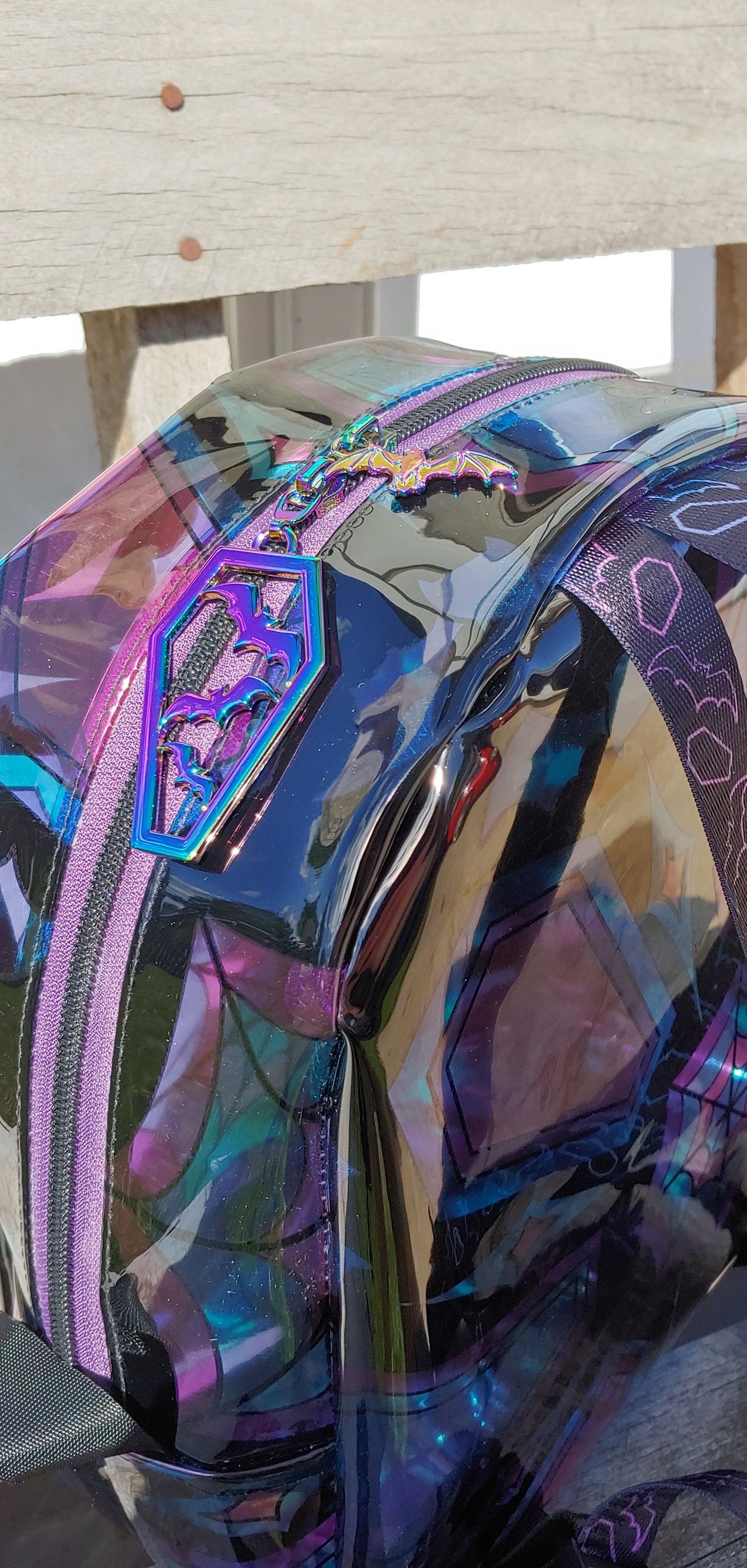 Backpack, Coffin Backpack, Wiccan Backpack, Backpack Purse, Bat