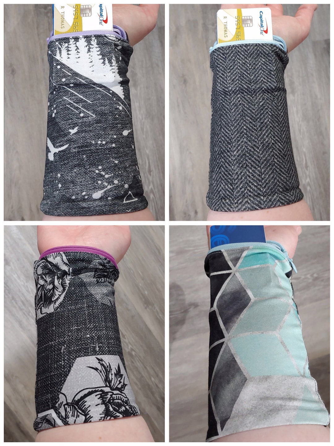 Custom Wrist Wallet Wrist Wallet Gym Wallet Ring Holder Etsy