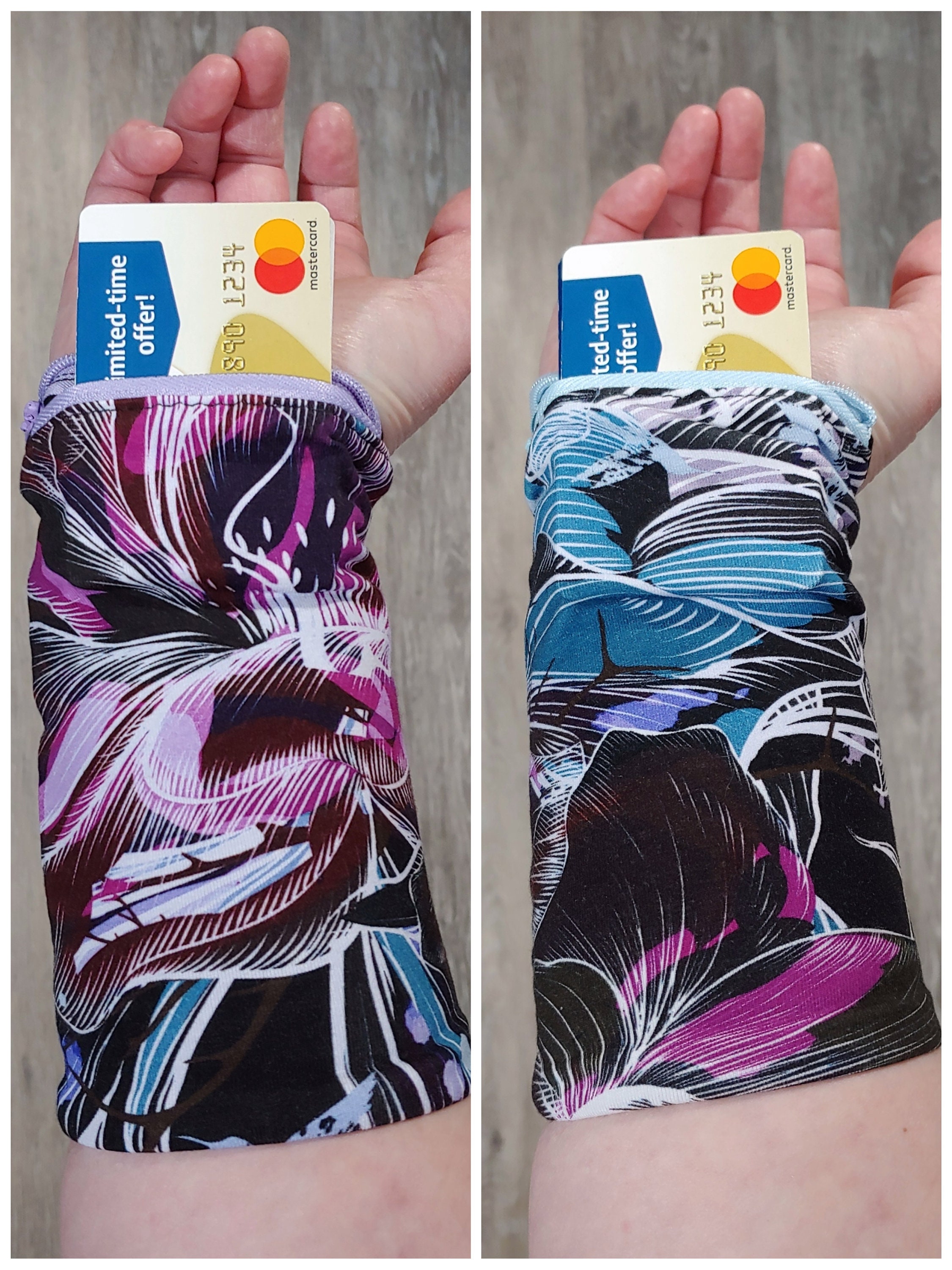 Custom Wrist Wallet, Wrist Wallet, Gym Wallet, Ring Holder, Inked