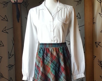 Vintage 1950s White Button down blouse