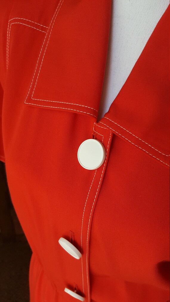 Vintage Red Caron of Chicago 1950s button down dr… - image 3