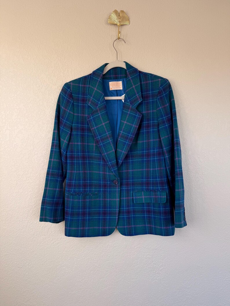 Vintage Pendleton karierte Jacke aus Wolle Bild 13