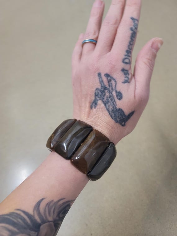 Chanel plastic bangle black - Gem