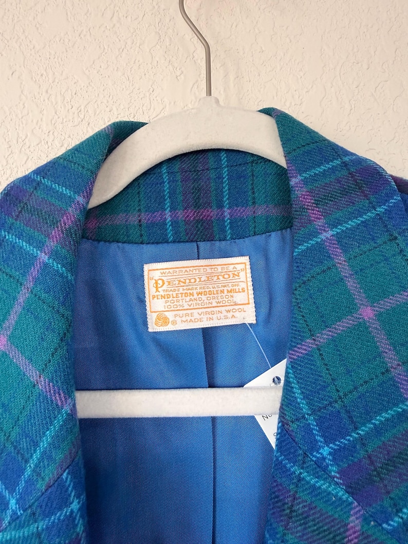 Vintage Pendleton karierte Jacke aus Wolle Bild 7