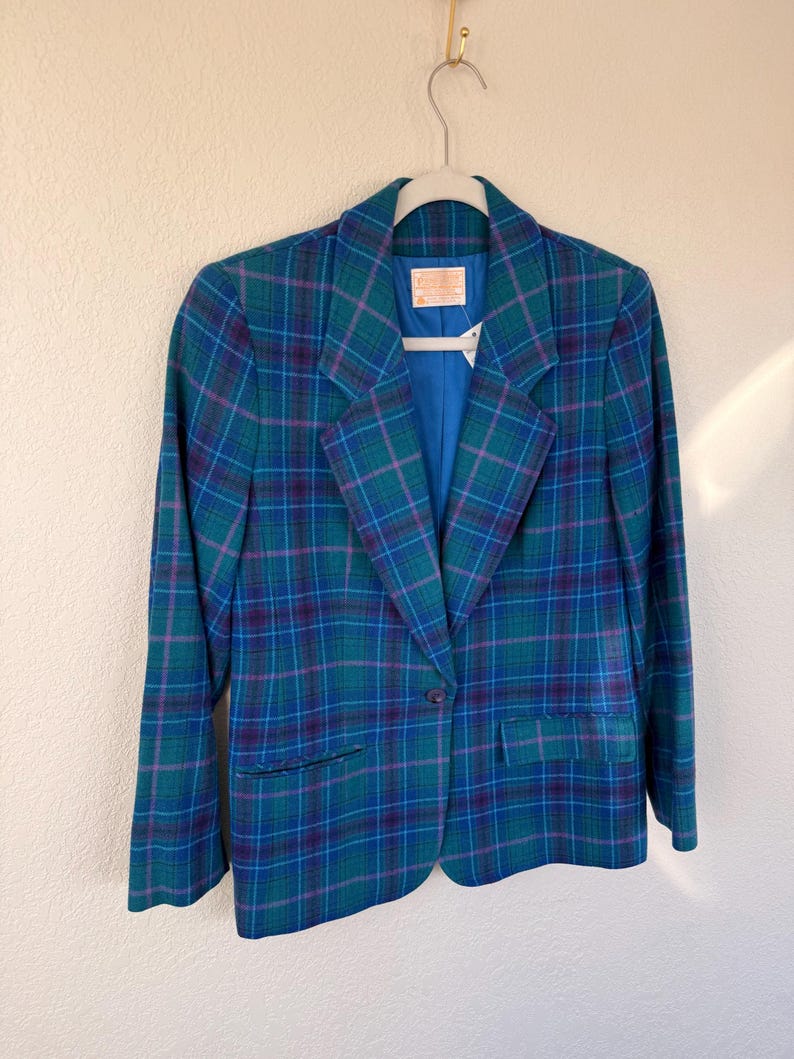 Vintage Pendleton karierte Jacke aus Wolle Bild 11