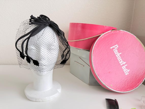Incredible antique velvet fascinator