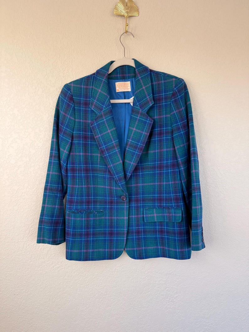 Vintage Pendleton karierte Jacke aus Wolle Bild 15