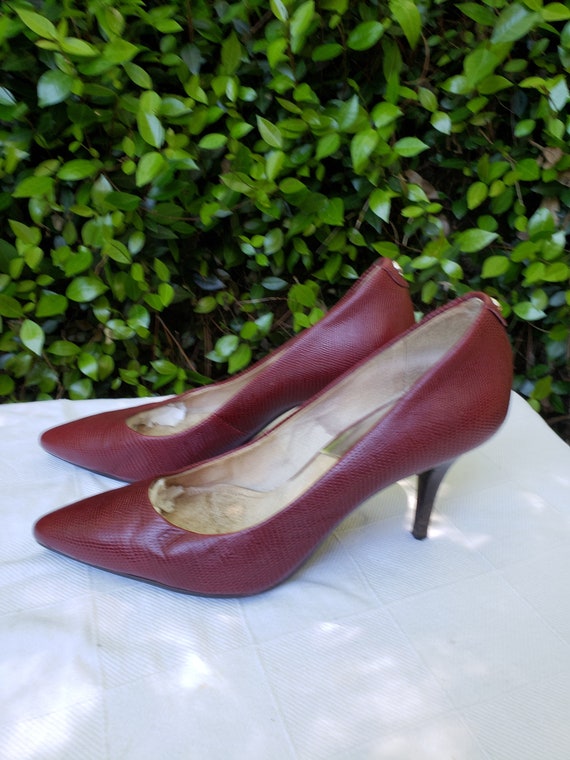 michael kors burgundy heels