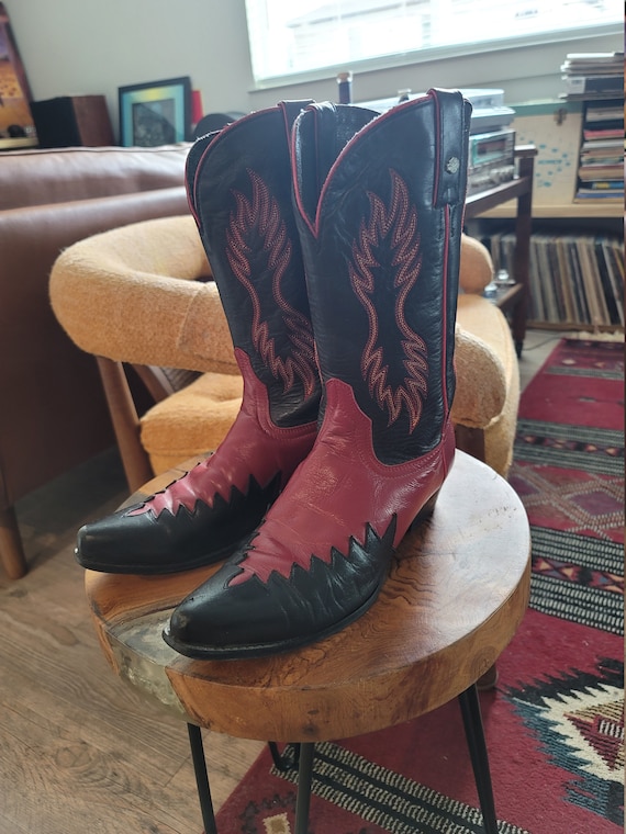 Vintage 90s Harley Davidson Ladies Cowboy Boots 8.