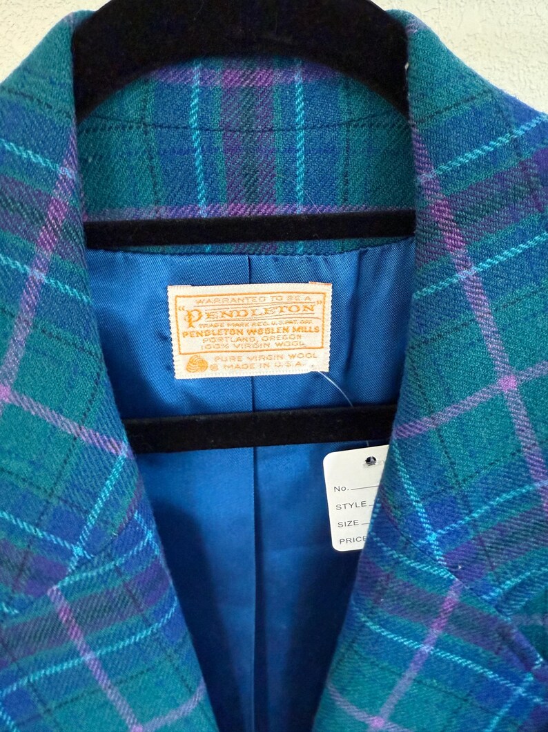 Vintage Pendleton karierte Jacke aus Wolle Bild 4