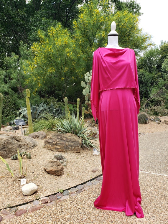 Vintage 1970s Magenta Disco Dress