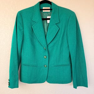 Blazer vintage de lana verde Pendleton
