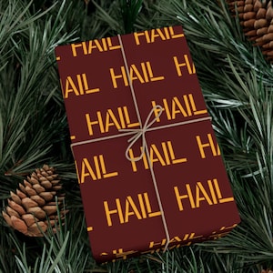 Carta da regalo "Hail" del Washington Football, carta da regalo natalizia, Raise Hail, bordeaux e oro, HTTR HTTWFT HTTC, regali per i tifosi del giorno della partita per lui e lei