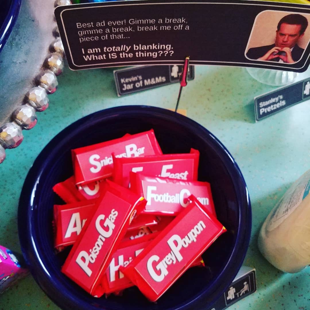 The Office Kitkat Labels Party Decorations Andy Bernard Kit Etsy