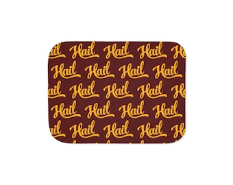 HAIL Washington Football Blanket, Sherpa Throw, Burgundy/Gold, Take Command Raise Hail, Gifts for Him Her, HTTC Game Day Fan Gear, NFC East