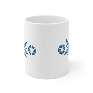 Corningware Corelle Cornflower Blue Mug, Vintage Reproduction Pattern Coffee Cup, Pyrex Kitchen Collector Corning Ware Floral Retro MCM image 4