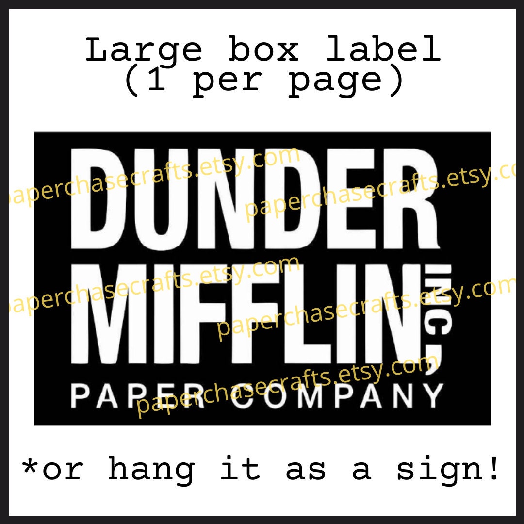  Asset Tag - Property of Dunder Mifflin Paper Products Supply  Company : Office Products