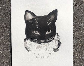 Custom Single Pet Portrait - 9" by 12"