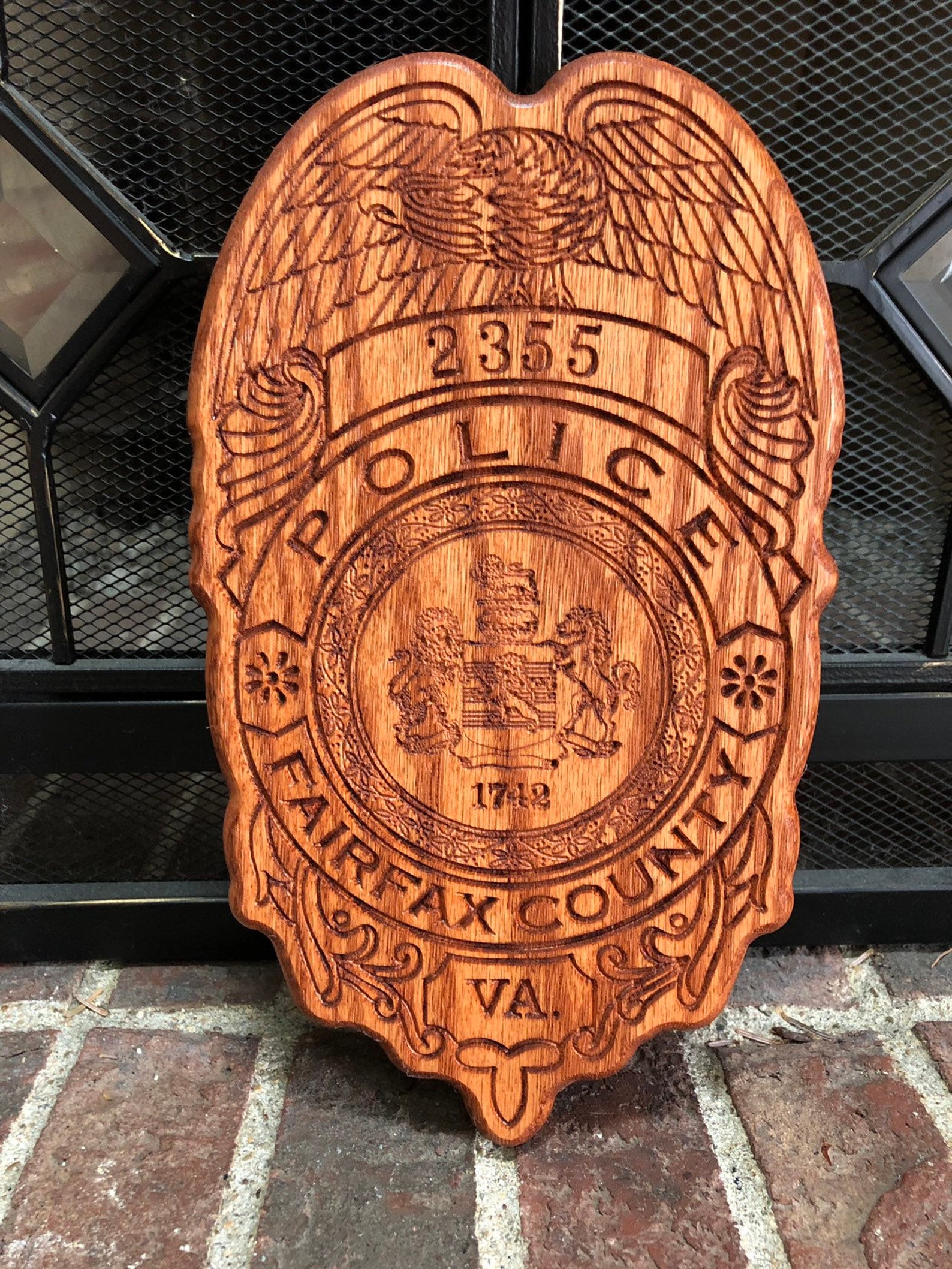 Custom Wooden Law Enforcement Badge Etsy