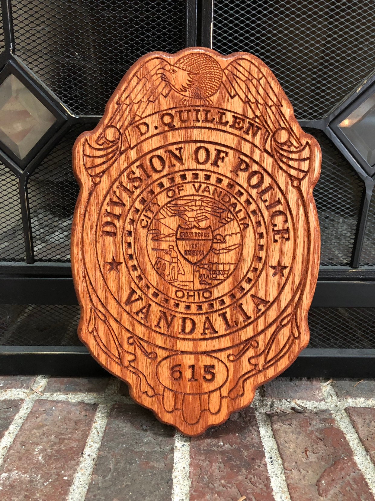 Custom Wooden Law Enforcement Badge Etsy