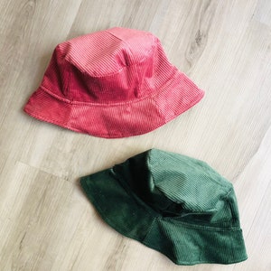 Cord Fischerhut 100% handgefertigt, um Y2K Ästhetisch zu bestellen / gemütlicher Fischerhut süßes Geschenk / nachhaltig hergestellt Zero Waste Accessoires