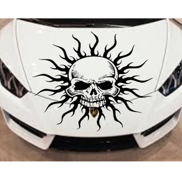 Skull Tribal Decal, Skull Tribal Sticker, Skull Roblox Decal, Skull Roblox Sticker, Hood Decal, Tailgate Sticker, Skull Decal, Skull Sticker