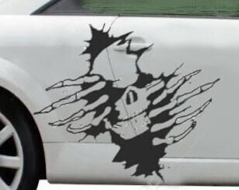 Skull Auto Accent Decal, Skull Car Sticker Skull Car Vinyl, Skull Car Decal ,Hot Car Decal ,Car Side Decal, Car Trunk Decal, Car Door Decal