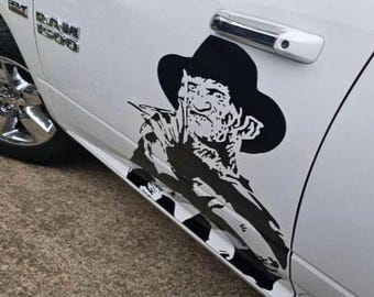 Freddy Krueger Decal, Freddy Krueger Auto Graphic, Freddy Krueger Hood Sticker, Freddy Krueger Hood Decal, Freddy Sticker, Freddy Decal