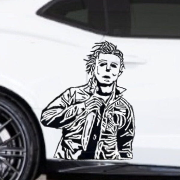 Michael Myers Decals, Michael Myers Halloween, Halloween Decals, Horror Decals, Scary Decals,  Gift,  Michael Decal,m Auto Graphic